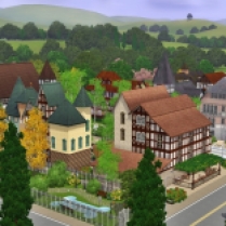 Blick von der Sim auf die Altstadt